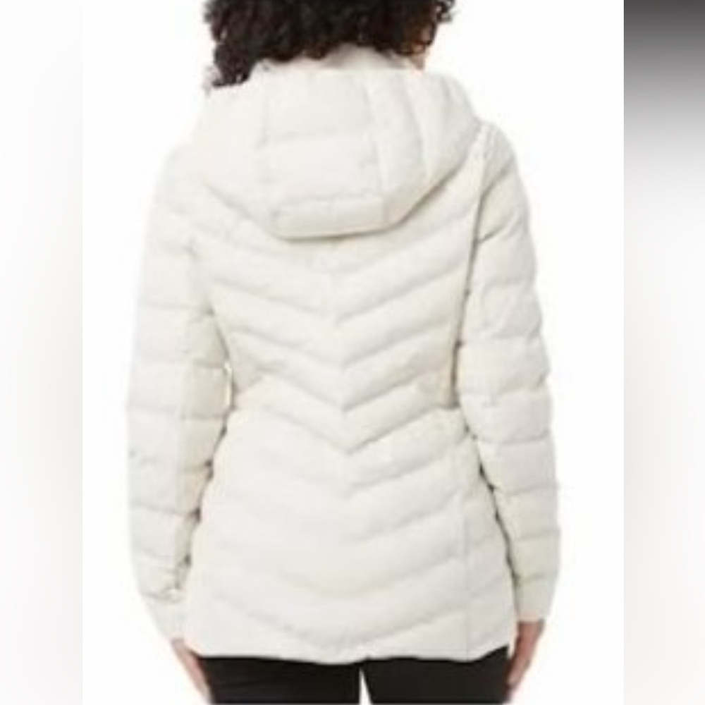 32 Degrees Ladies' Power Tech Hooded Jacket Cream Size XXL Puffer - Picture 2 of 10